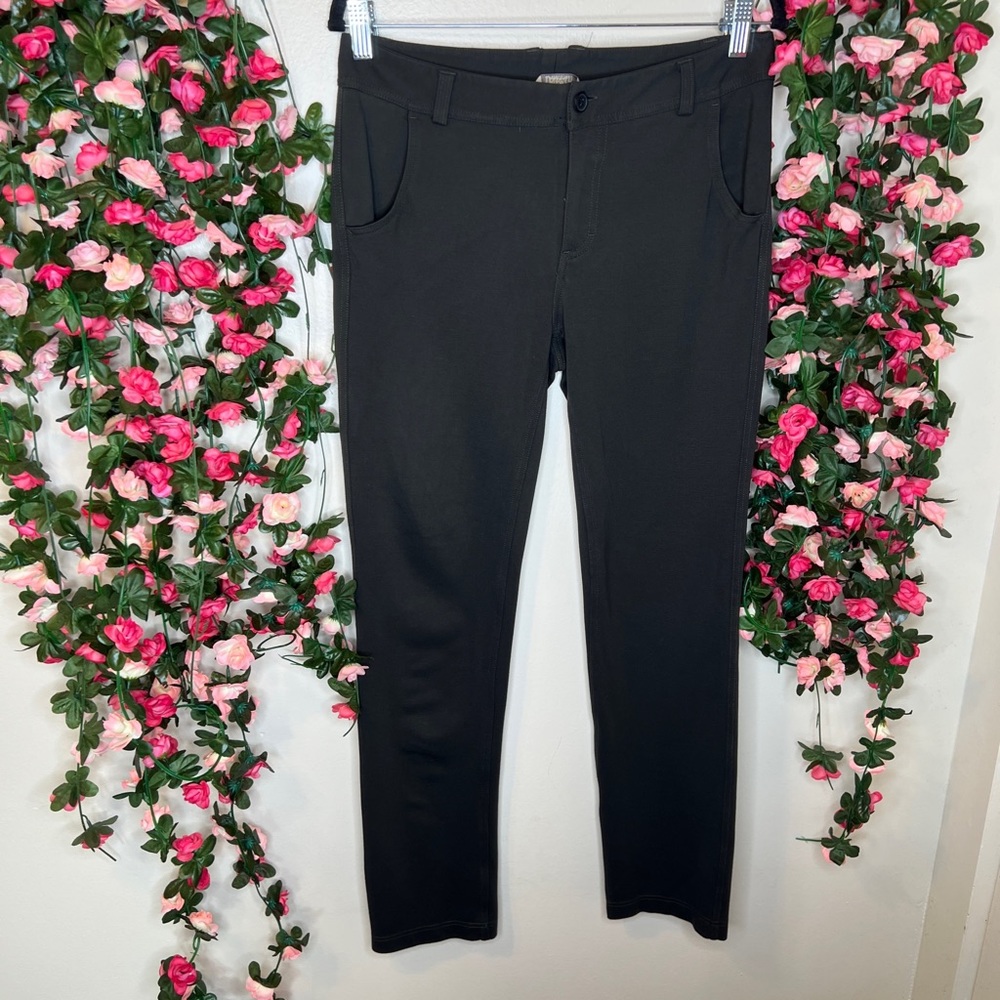 🌹Duluth Trading Olive Green Ponte Knit Pull On Pants Womens 6 Casual Soft